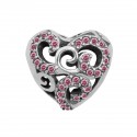 Přívěsek na náramek "Blazing heart" 925 Sterlingové stříbro
