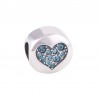Přívěsek na náramek "Blue Heart" 925 Sterlingové stříbro