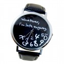 Unisex hodinky "Whatever..." s černým páskem