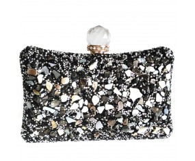 Luxusní společenská kabelka "Stone Black"