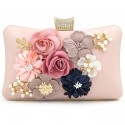 Luxusní společenská kabelka-růžová "Flower"