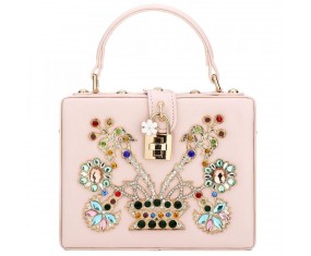 Luxusní společenská kabelka-růžová "BB"
