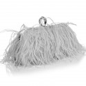 Luxusní večerní kabelka "Feather Dream - gray"