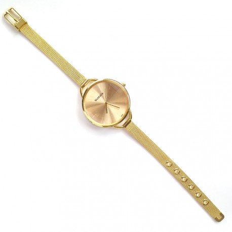 Náramkové hodinky zlaté barvy, dámské