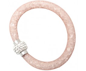 Shamballa náramek "Light pink dust"