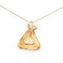 Pozlacený náhrdelník "Triangle"s krystalem Swarovski Elements