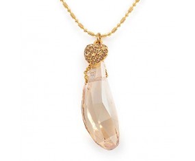 Pozlacený náhrdelník s krystalem Swarovski Element
